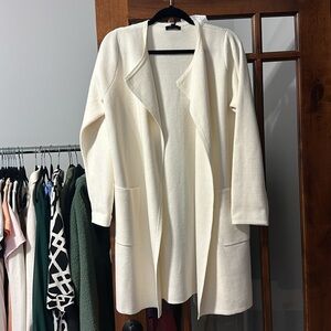 J. Crew Juliette Collarless Sweater Blazer Cream NWT Sz S